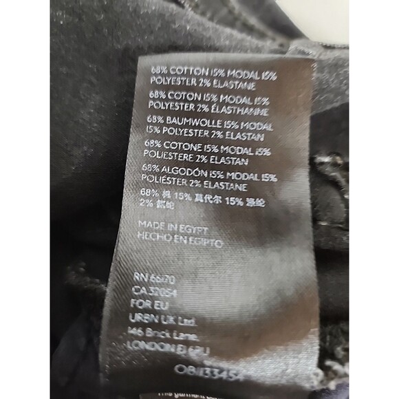 We The Free Jeans by Free People US 28 High Rise Waist Ankle Skinny Black Jeans - Picture 8 of 9